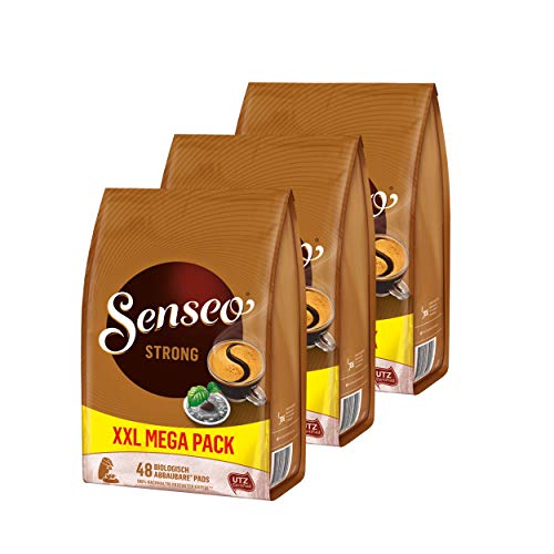 Senseo Kaffeepads Strong / Kräftig, 3er Pack, Kraftvoller Geschmack, Kaffee, 144