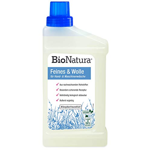 BioNatura Feines & Wolle – flüssiges Feinwaschmittel, bio & vegan (1 x 1 l)