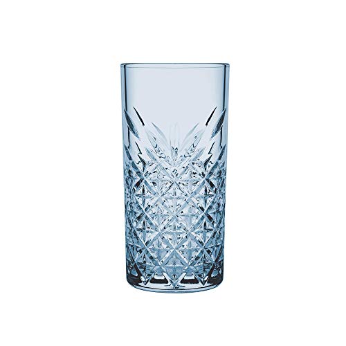 Pasabahce 52800 Longdrink Glas Timeless im Kristall-Design Blau, 6er Set aus Glas
