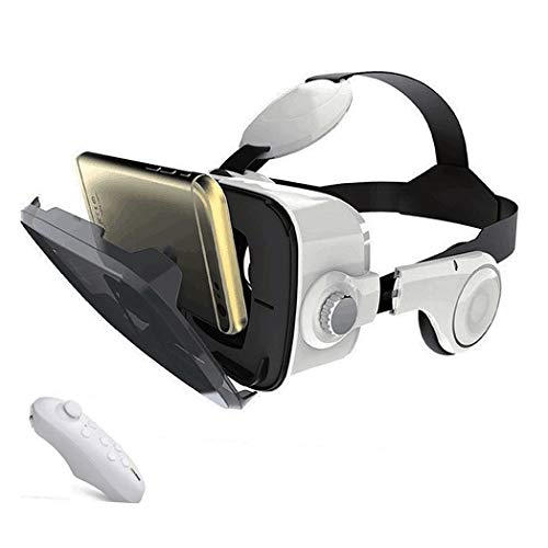 JYMYGS VR Brille, HD 3D Virtual Reality Brille, für 3D Film und Spiele, Geeignet 4,0-6,0 Zoll Smartphone Handy für iPhone SE 6/6s/7/8/X/XS, Samsung Galaxy S6/S7/S8/S9, Huawei p10/p20. N016JL