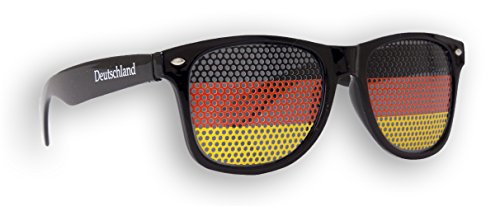 Fanbrille Deutschland - Schwarz – Sonnenbrille – Brille Germany – Schwarz Rot Gold - Fan Artikel