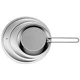 WMF Profi Plus Spritzschutz Küche für Ø 20-28 cm, mit einschiebbarem Griff, Cromargan Edelstahl, spülmaschinengeeignet