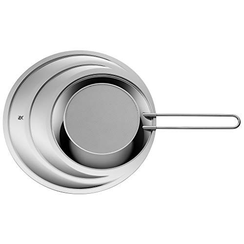WMF Profi Plus Spritzschutz Küche für Ø 20-28 cm, mit einschiebbarem Griff, Cromargan Edelstahl, spülmaschinengeeignet