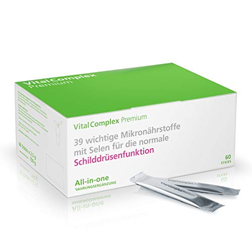 VitalComplex Premium - 39 wichtige Mikronährstoffe mit 200µg Selen für eine normale Schilddrüsenfunktion