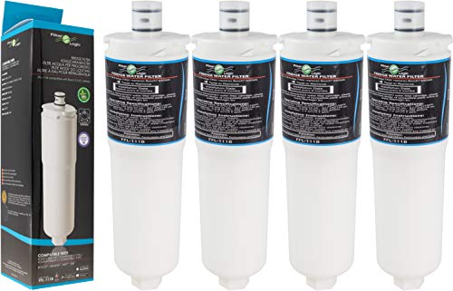 Filterlogic FFL-111B | 4er Pack Wasserfilter kompatibel mit 3M CS-52 Filter für Bosch, Siemens, Neff, Gaggenau Kühlschrank - Filterkartusche 00576336, 576336/00640565, 640565 / CS-51