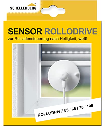 Schellenberg 22720 Sensor Rollodrive Sonnensensor für elektrische Gurtwickler RolloDrive 55, 65, 75 und 105, Kabellänge 0,75 m