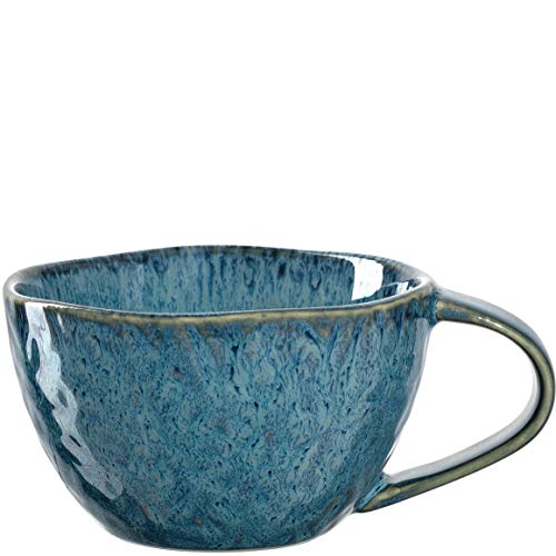 Leonardo Matera Kaffee-Tasse, 1 Stück, spülmaschinengeeignete Keramik-Tasse, 1 mikrowellenfester Becher, Tasse aus Steingut, blau, 290 ml, 018588