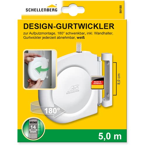 Schellenberg Design Aufschraubwickler Mini Weiß | Besonders kleiner Gurtwickler