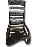 Alpenwolle Sesselschoner Skandi schwarz doppelt Überwurf Sesselüberwurf Sitzauflage (50x200 cm)