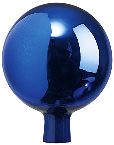 Windhager Rosenkugel, Gartenkugel, Sonnenfänger-Kugel, Glas-Deko für Garten und Terrasse, , mundgeblasen, Blau, 12 cm cm, 07801