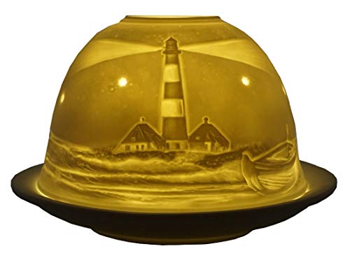 CBK-MS Teelichthalter Westerhever Leuchtturm Teelicht Windlicht Dome Light
