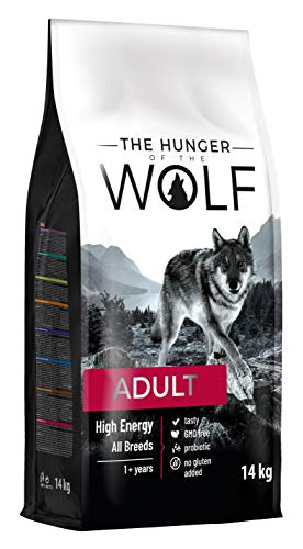 The Hunger of the Wolf Hundefutter für ausgewachsene und aktive Hunde aller Rassen, Trockenfutter mit hohem Kalorien- und Energiegehalt - 14 kg