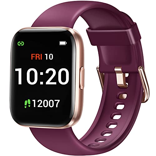 Letsfit Smartwatch, Fitnessuhr mit Schrittzähler, Fitness Tracker IP68 Wasserdicht Sportuhr Smart Watch mit Pulsuhr und Blutsauerstoff-Monitor für Damen Herren