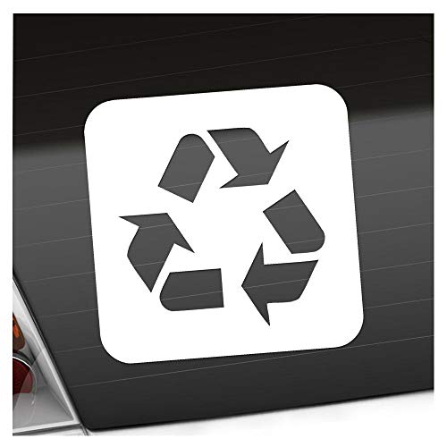 Kiwistar Recycling Entsorgung Piktogramme Aufkleber Sticker 25 Farben Neon Matt