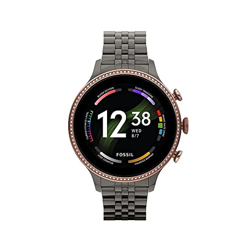 FOSSIL Womens Digital Touchscreen Uhr mit integrierter Alexa und mit Stainless Steel Armband FTW6078