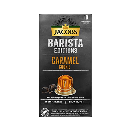 Jacobs Kaffeekapseln Barista Editions Caramel Cookie, 100 Nespresso®* kompatible Kapseln, 10 x 10 Getränke