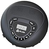 KLIM Speaker + CD Player mit Lautsprecher + Bluetooth + Wiederaufladbarer Akku + Tragbarer CD-Spieler mit Kopfhörern + SD-Karte + AUX + Idealer Auto-CD-Spieler + CD Player tragbar mit Lautsprecher
