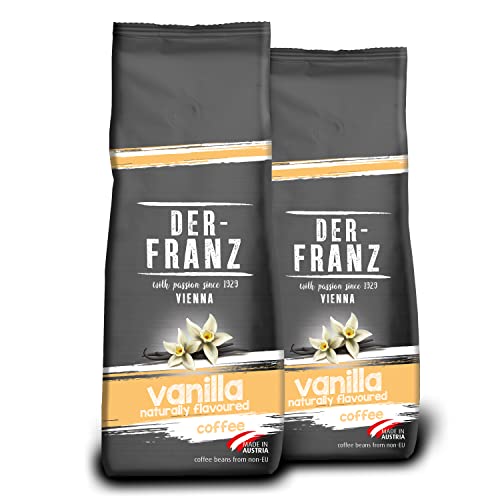 DER-FRANZ Kaffee, mit natürlicher Vanille aromatisiert, gemahlen, 500 g (2er-Pack)