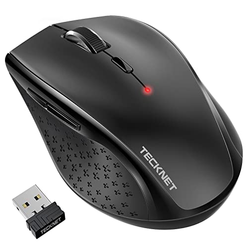 TECKNET Kabellose Maus, 3200 DPI 2.4G Funkmaus 6 Einstellbare DPI Optischer Wireless Maus mit 6 Tasten Mäuse Drahtlose für PC Laptop Windows Mac MacBook Linux