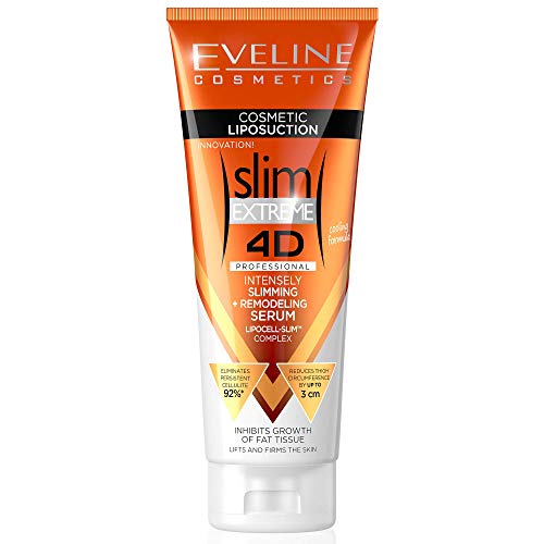 Eveline Cosmetics Slim Extreme Professional Intensives Fettverbrennung Creme | 250 ML | Creme zum Abnehmen | Straffende Körpercreme | Straffer Bauch | Schlanke Oberschenkel
