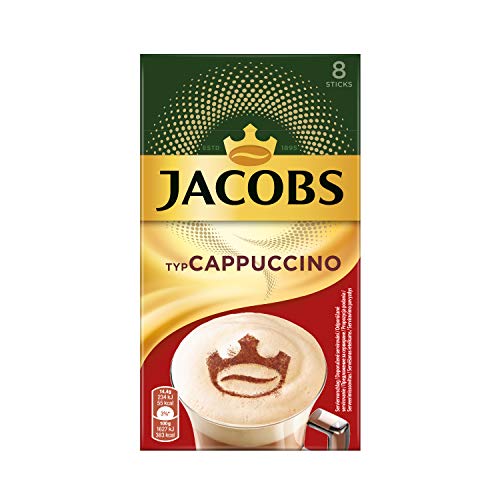 Jacobs Cappuccino, 8 Sticks mit Instant Kaffee, 115 g