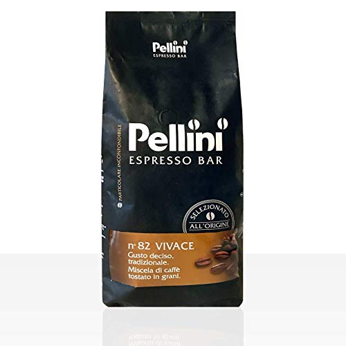 Pellini Nr.82 Vivace Gerösteten Kaffeebohnen 1 Kg (Packung mit 6)