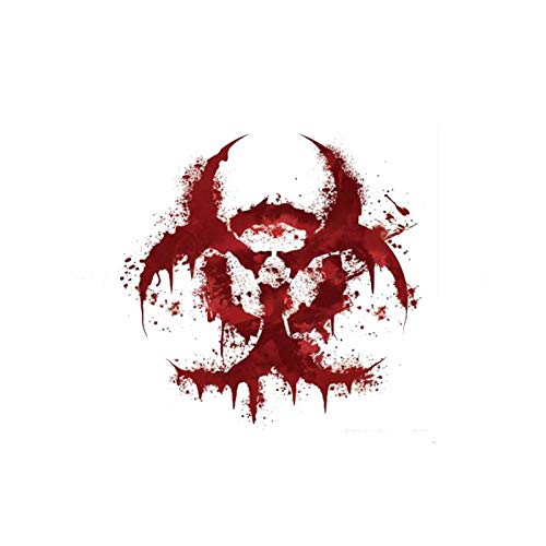 greestick Aufkleber Biohazard rot Blut Zombie Apokalypse Sticker Auto Laptop PC 11x11cm