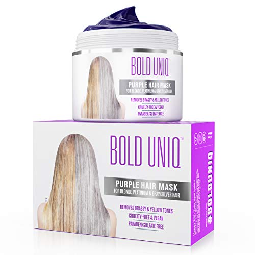 Silber Haarmaske für silbernes und blondiertes Haar - Purple Hair Mask - intensive Haarpflege für trockenes, strapaziertes und geschädigtes Haar -200 ml