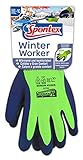 Spontex Winter Worker Handschuhe, Arbeitshandschuhe mit Innenfütterung für hohen Kälteschutz, mit Latexbeschichtung, Farbe nicht frei wählbar (blau oder grün), Größe XXL, 1 Paar