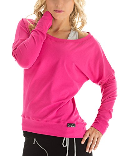 WINSHAPE Damen Longsleeve Freizeit Sport Dance Fitness Langarmshirt, pink, L