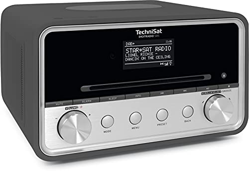 TechniSat DIGITRADIO 585 – DAB+ Hybridradio (Internetradio, UKW, Bluetooth, Spotify, Wireless Charging, App- u. Alexa Sprachsteuerung, OLED-Display, USB, CD, MP3, Kompaktanlage, Kopfhörer) schwarz