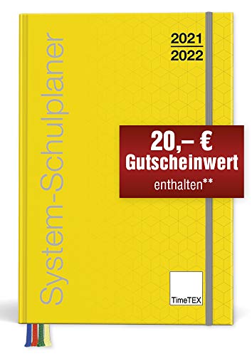 TimeTex System-Schulplaner A4-Plus Gelb - Schuljahr 2021 - 2022 - Lehrerkalender - Lehrertimer - 10750 - Neu – mit breitem Verschlußgummi