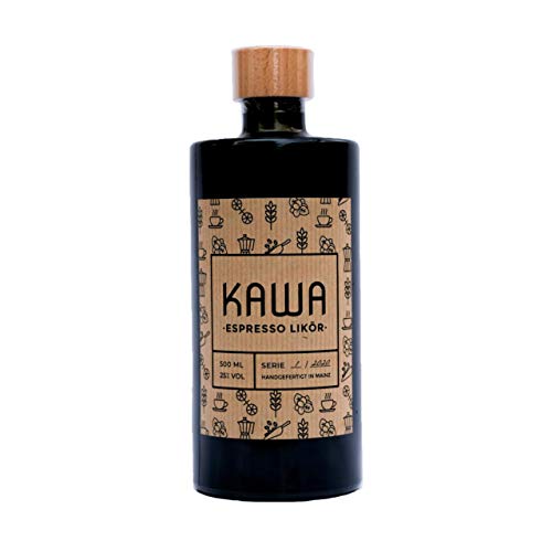 KAWA ESPRESSO LIKÖR | Aromatischer Kaffeelikör | 500ml | 25% Alkohol | Feine Spirituose | Ideal als Geschenk für Kaffee Liebhaber