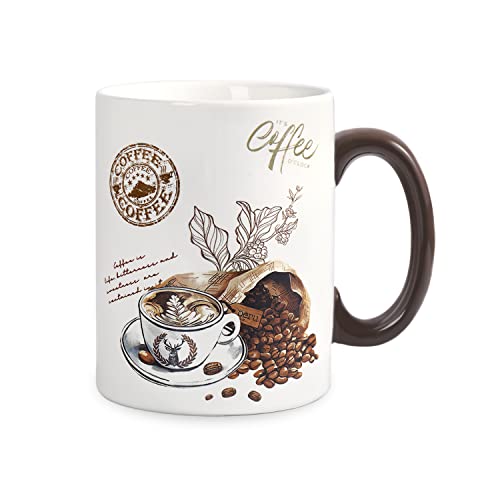 NymphFable 550ml Kaffeetassen Große Keramik Kaffeebecher Mit Henkel Personalisierte Tasse Personalisierte Geschenk