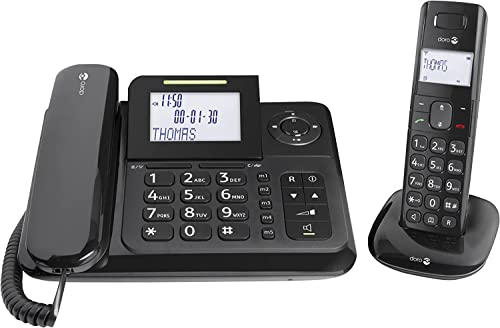 Doro 6052 Comfort 4005 Combo Schnurlostelefon mit AnruferkennungundAnrufbeantworterschwarz