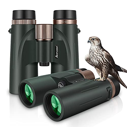 Anruzon Fernglas 12x42 HD Ferngläser wasserdicht für Vogelbeobachtung, Wandern, Jagd, Sightseeing, FMC-Linse Feldstecher inkl. Tragetasche, Tragegurt und Smartphone-Adapter