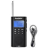 Raddy RF886 Tragbares Kurzwellenradio Kleines AM/FM/SW/UKW-Radio Digitalradio, Radio Batteriebetrieben und BT-Lautsprecher, 3 M Externe Antenne