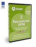 Avast SecureLine VPN 2022 - Virtual Private Network für ein wahrhaft anonymes Surferlebnis - für Windows, MacOS, iOS and Android | 10 Geräte | 1 Jahr | PC/Mac | BOX