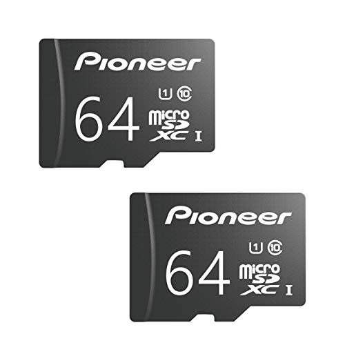 Pioneer 64GB microSD Classic mit Adapter - C10, U1, Full HD-Speicherkarte (2-Pack)