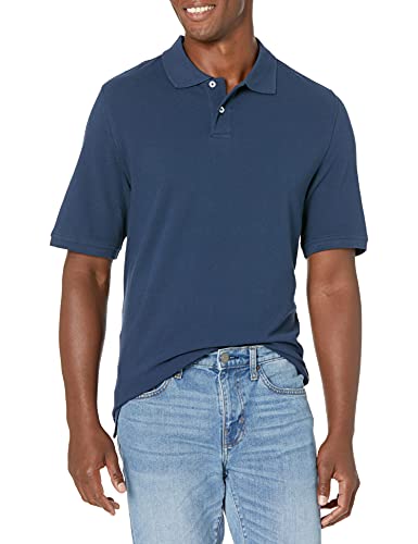 Amazon Essentials Regular-Fit Cotton Pique Polo Shirt_Last Chance Colors Poloshirt, Blau, M