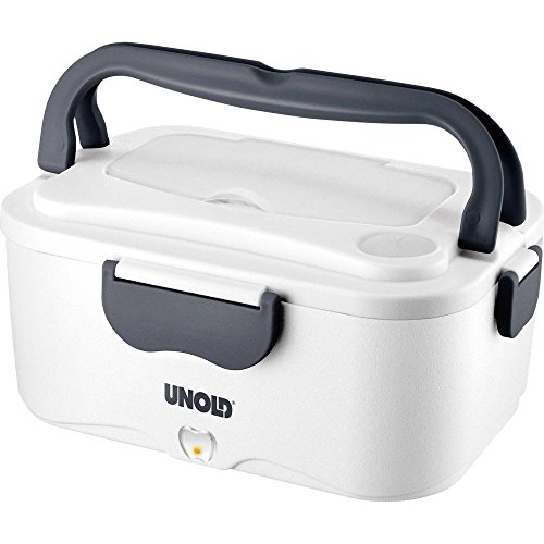 UNOLD 58850 elektrische Lunchbox, Kunststoff, weiß, 23,2 x 16,5 x 11,5 cm