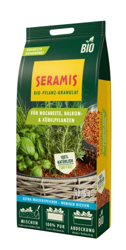 Seramis Pflanz-Granulat für Beet-, Balkon- & Kübelpflanzen, 12,5 l – Tongranulat, Pflanzenerde Ersatz zur Wasser- und Nährstoffspeicherung, Braun
