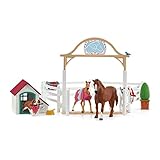 Schleich 42458 Horse Club Spielset - Horse Club Hannahs Gastpferde mit Hündin Ruby, Spielzeug ab 5 Jahren, 19 x 24.5 x 19 cm