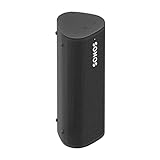 Sonos ROAM SL WiFi und Bluetooth Lautsprecher – Kompakter Lautsprecher für den Innen- und Außenbereich – Kompatibel mit AirPlay2 – Bis zu 10 Stunden Akkulaufzeit – In Schwarz