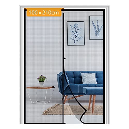 Yotache Fliegengitter Tür Magnet 100x210cm für Balkontür Schlafzimmer ohne Bohren