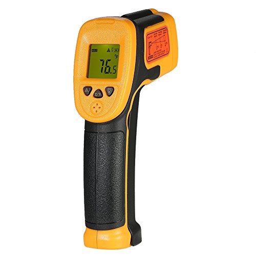 KKmoon Infrarot Thermometer Industriethermometer laser Temperaturmessgerät Berührungsloses Thermometer mit Hintergrundbeleuchtung LCD-Display Temperaturbereich -32 ° C ~ 550 ° C (Nicht für Menschen)