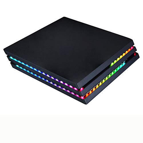 eXtremeRate LED Strip für PS4 Pro Konsole,RGB LED Streifen Lichterkette Stripes für PS4 Pro Konsole, 7 Farben 29 Effekte LED Lichtleiste Band für Playstation 4 Pro Konsole inkl. IR Fernbedienung