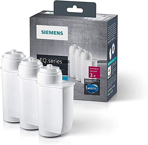 Siemens BRITA Intenza Wasserfilter TZ70033A,verringert den Kalkgehalt des Wassers,reduziert geschmacksstörende Stoffe,für Kaffeevollautomaten der EQ.Serie & Einbauvollautomaten,weiß,3 Stück(1er Pack)