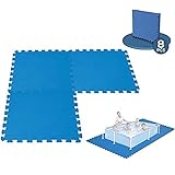 Bodenmatten für den Pool, modular, 50 cm x 50 cm x 0,5 cm, 8 Stück