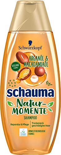 SCHWARZKOPF SCHAUMA Natur-Momente Shampoo, Marokkanisches Arganöl & Macadamiaöl, 1er Pack (1 x 400 ml)